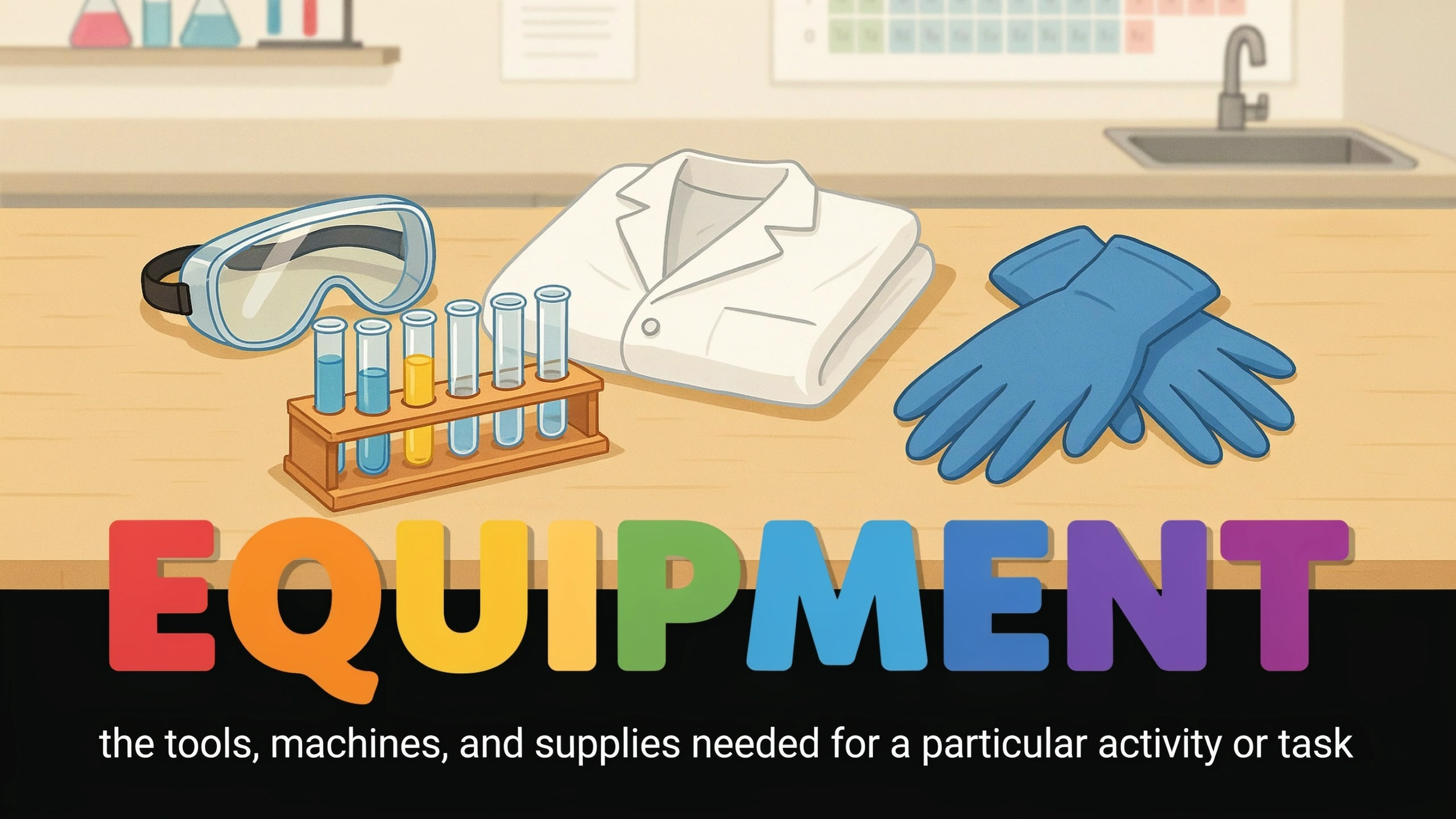 English Illustration for equipment